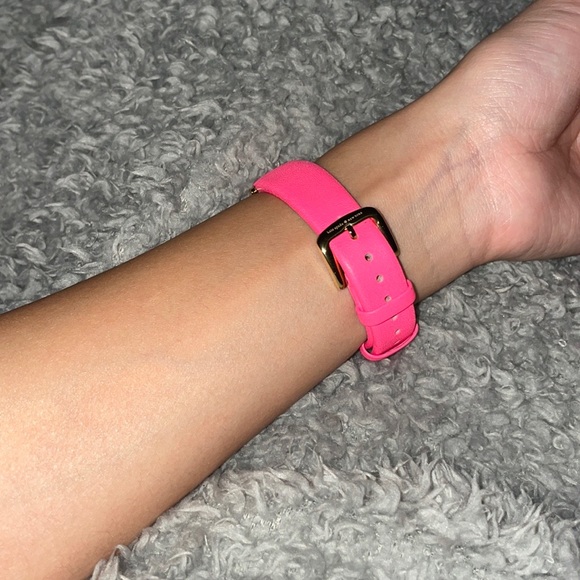 Kate Spade Pink Watch with a gold bezel and metallic face - Picture 6 of 7